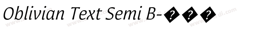 Oblivian Text Semi B字体转换